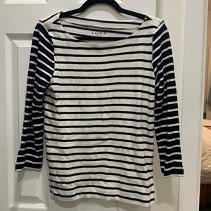 LOFT Small striped long sleeve sweater